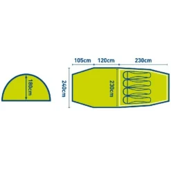 Clearance Trespass Caterthun - 4 Personers Tunnel Telt