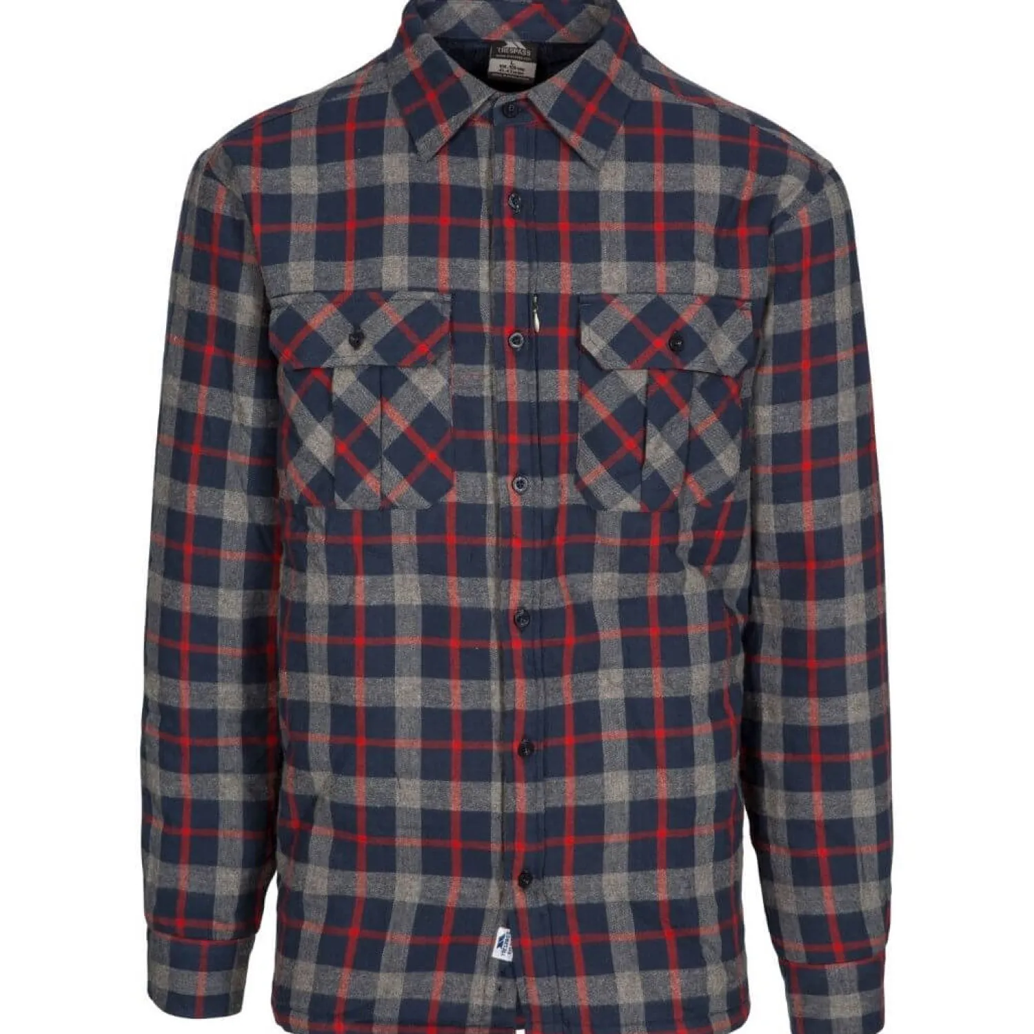 Cheap Trespass Fleece Skjorte Til Herre - Rapeseed - Navy Check