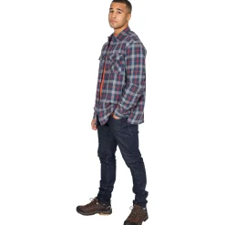 Cheap Trespass Fleece Skjorte Til Herre - Rapeseed - Navy Check