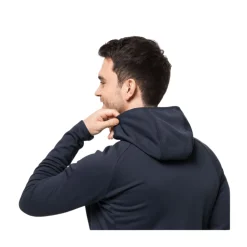 Cheap Jack Wolfskin Fleecejakke Til Herre - Baiselberg Hooded Fz M - Bla