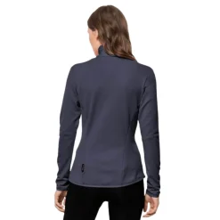 Sale Jack Wolfskin Fleecetroje Til Dame - Peak Grid Fleece W - Gra