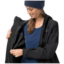 Clearance Jack Wolfskin Jakke Til Dame - Go Hike Jacket W - Sort