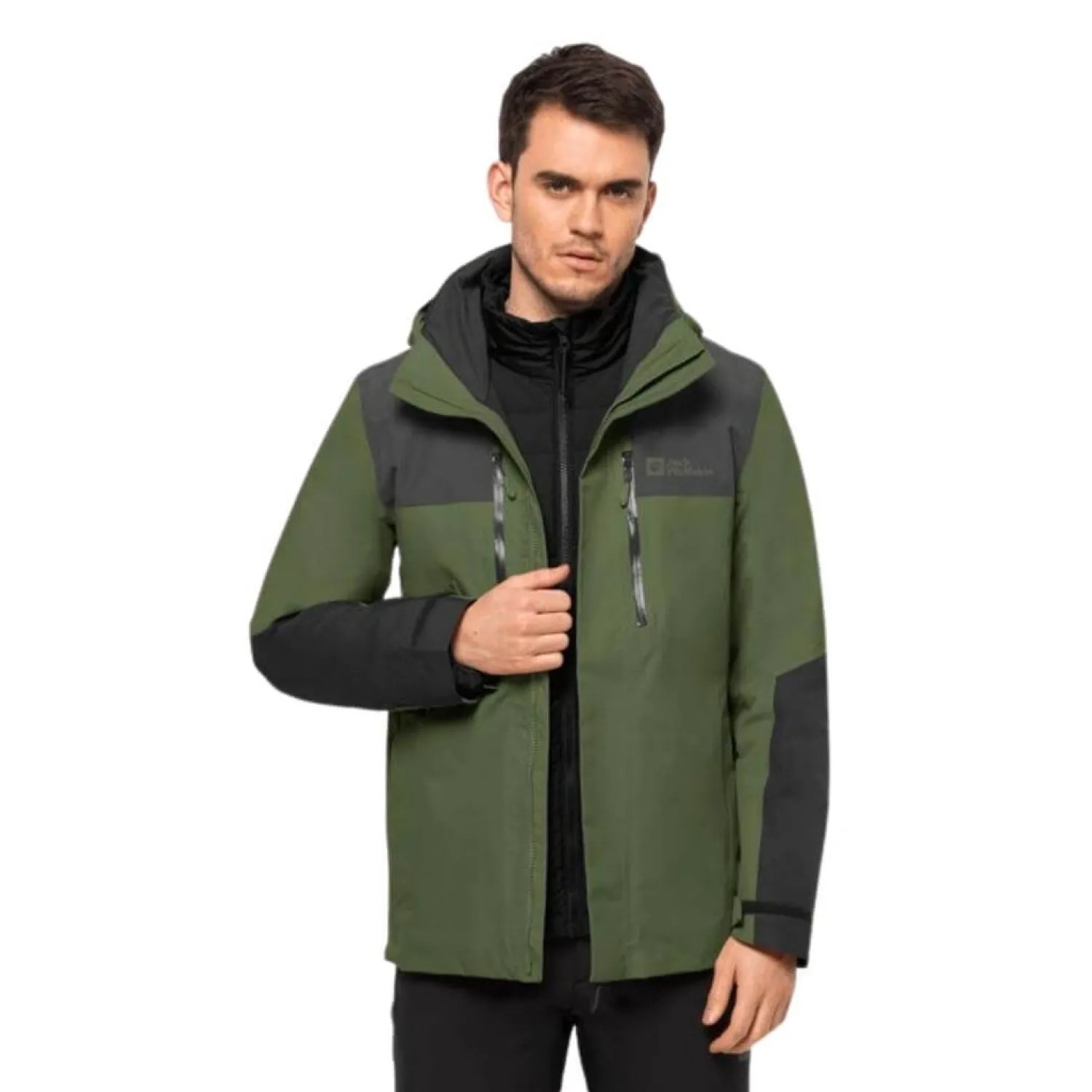 Flash Sale Jack Wolfskin Jakke Til Herre - Jasper 3-In-1 Jacket M - Gron