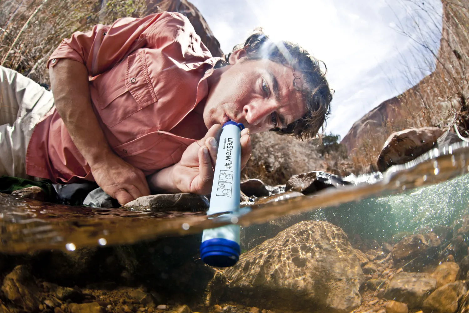 Fashion Lifestraw - Personligt Vandfilter - Bla