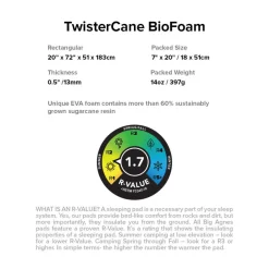 Online Big Agnes Liggeunderlag - Twistercane Bio Foam - Regular