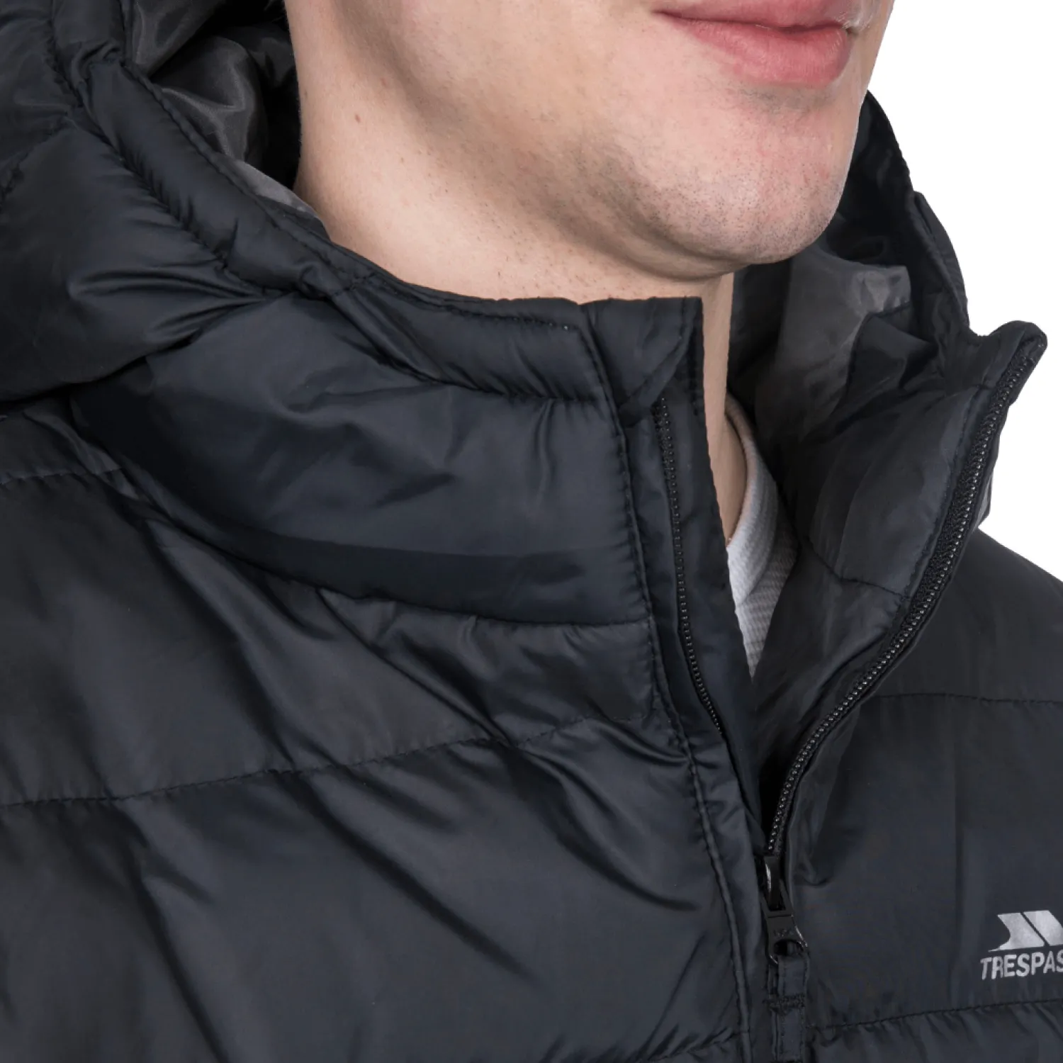New Trespass Polstret Jakke Til Maend - Oskar - Sort