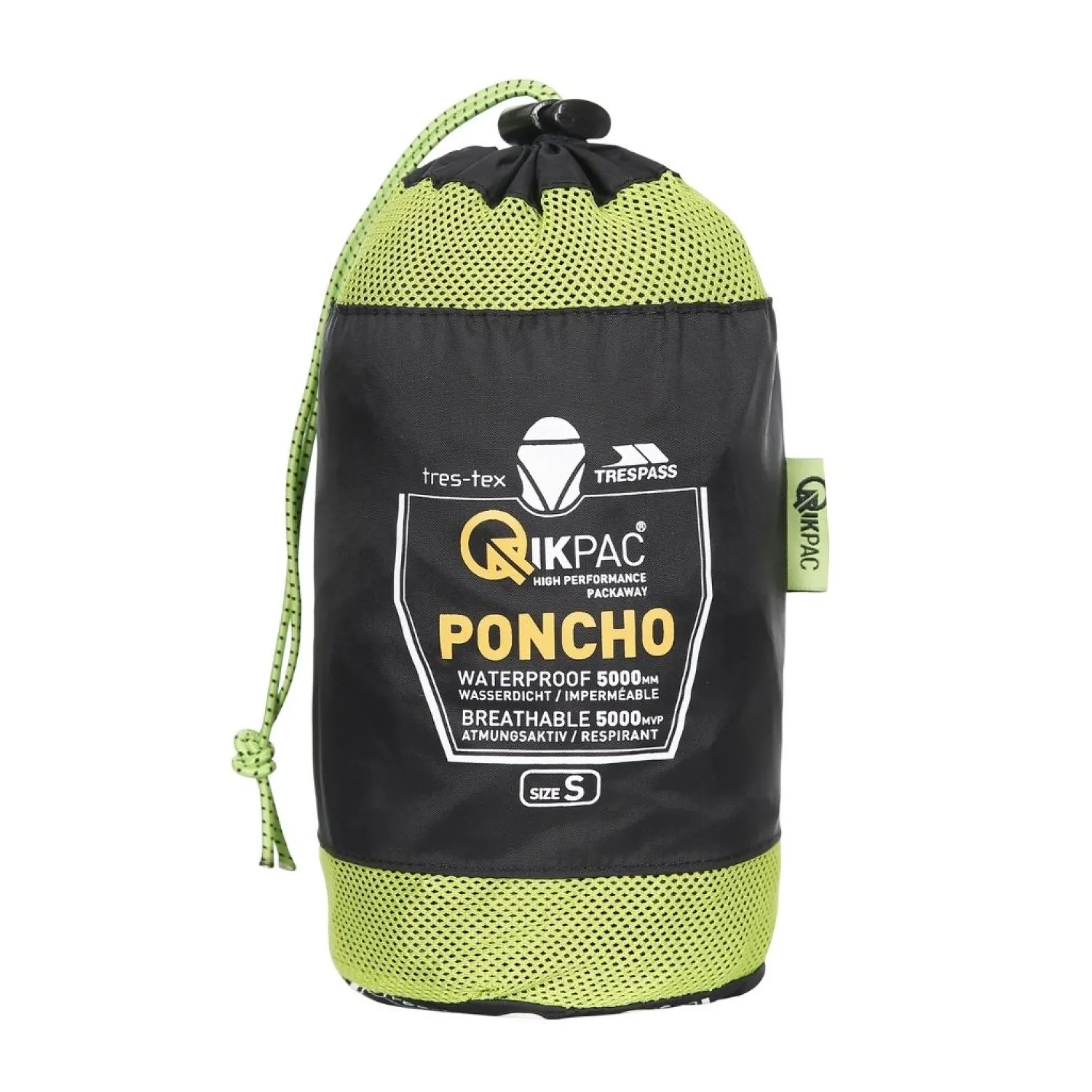 Cheap Trespass Qikpac Poncho - Vandtaet - Sort