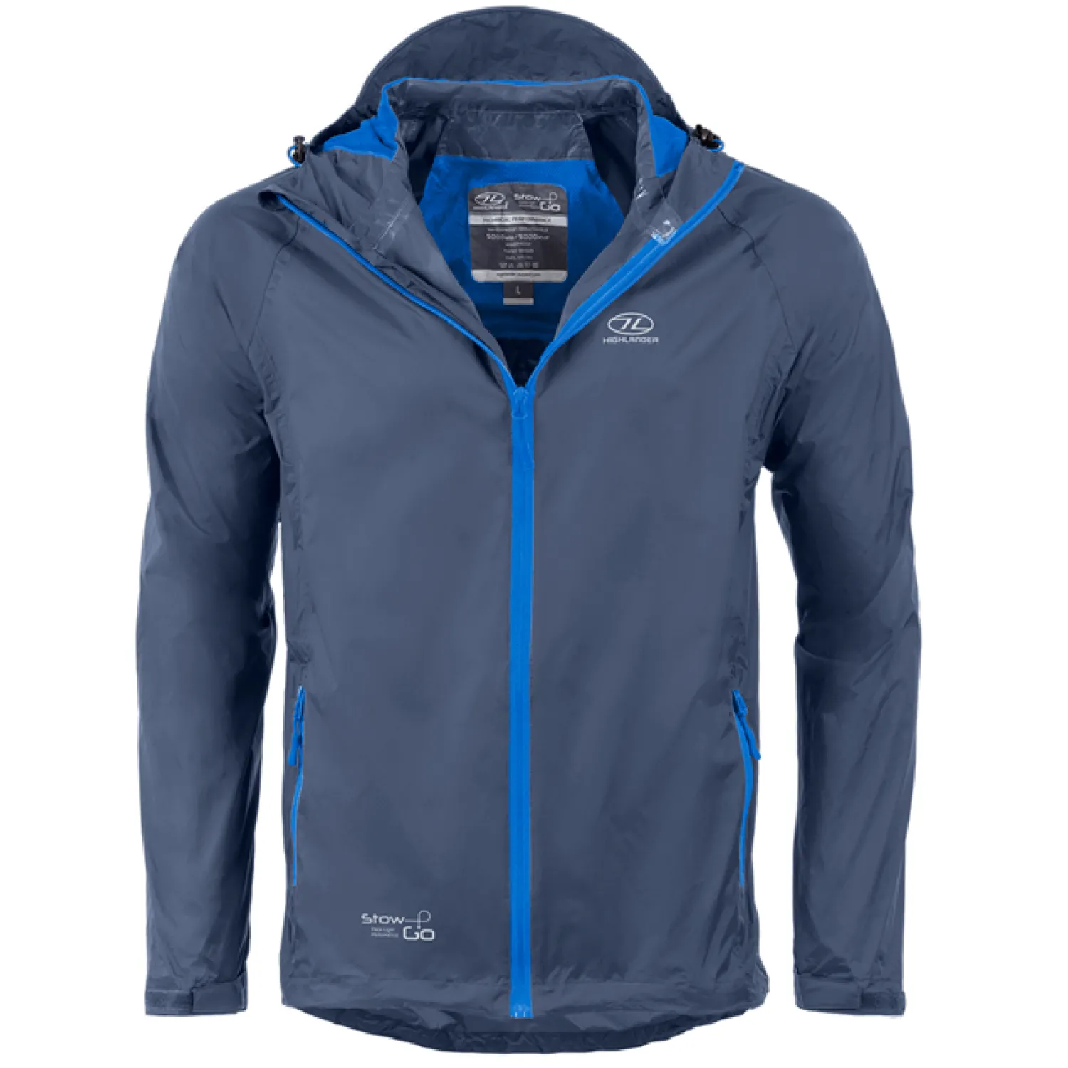 Store Highlander Stow&Go Jakke - Vandtaet - Bla