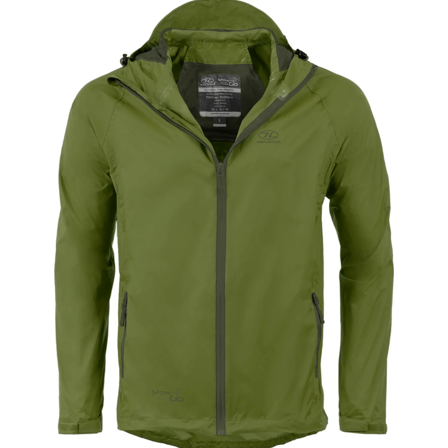 Outlet Highlander Stow&Go Jakke – Vandtaet – Gron