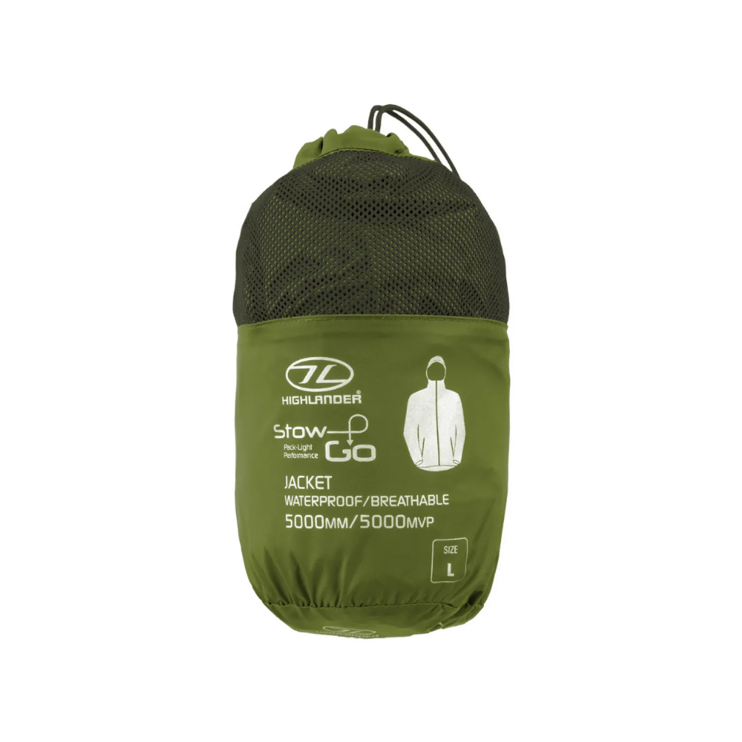 Outlet Highlander Stow&Go Jakke – Vandtaet – Gron