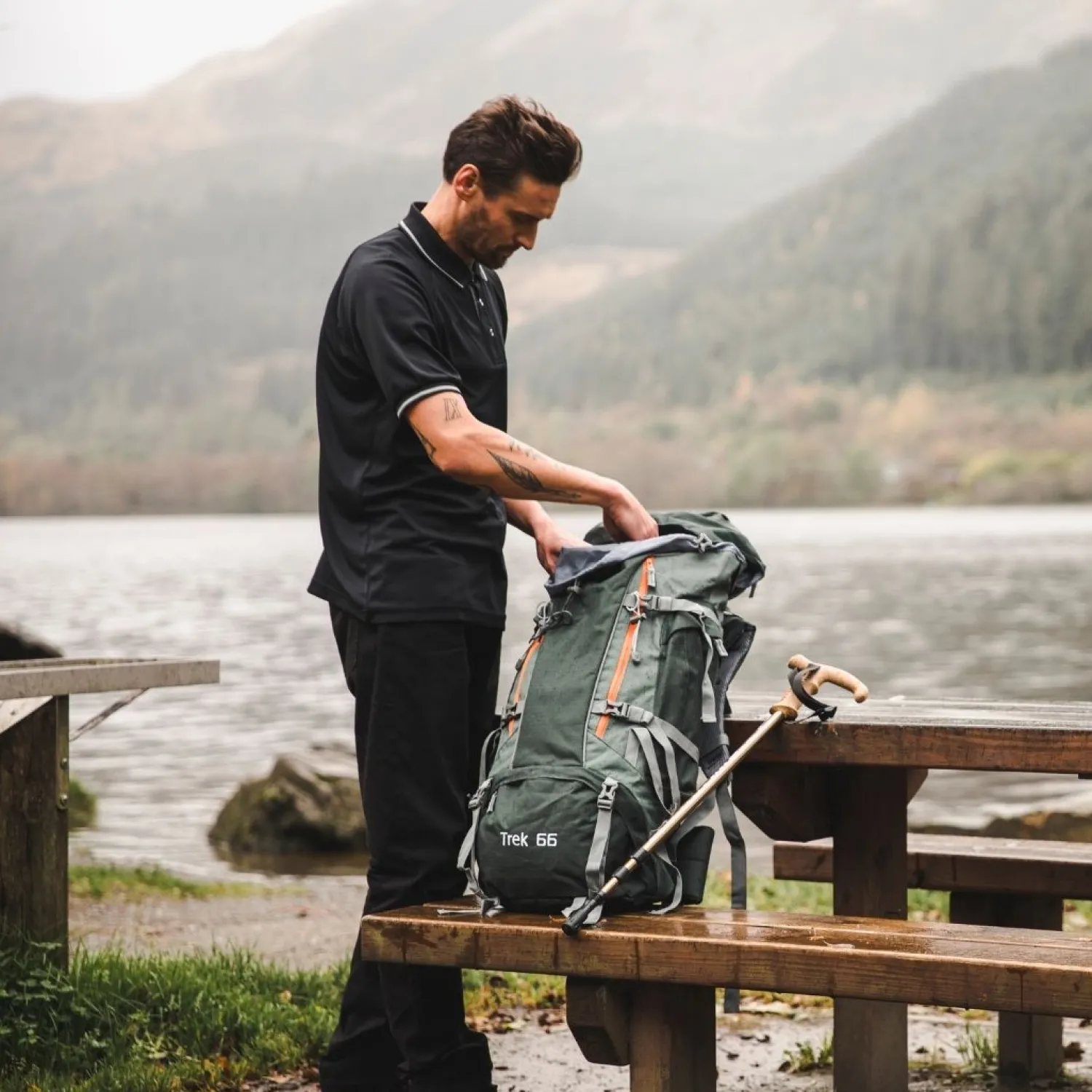 Shop Trespass Trek Rygsaek - 66 Liter - Bla