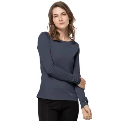 Store Jack Wolfskin Troje Til Dame - Tasman L/S W - Morkebla