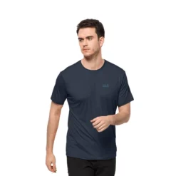 Sale Jack Wolfskin T-Shirt Til Herre - Tech T M - Bla