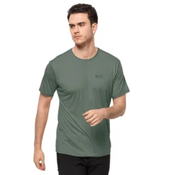 New Jack Wolfskin T-Shirt Til Herre - Tech T M - Gron