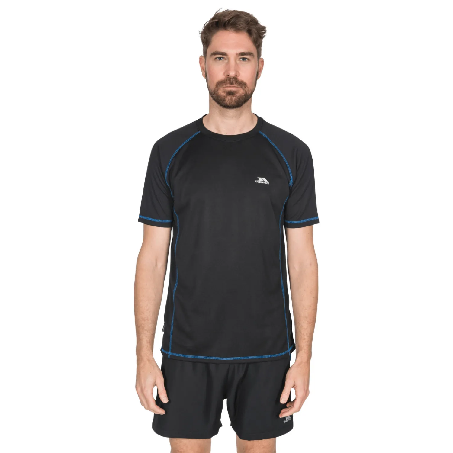 New Trespass T-Shirt Til Maend - Albert - Sort (Kun Small Tilbage)